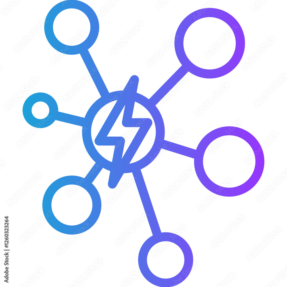 Smart Grids line gradient icon Smart Grids line gradient icon