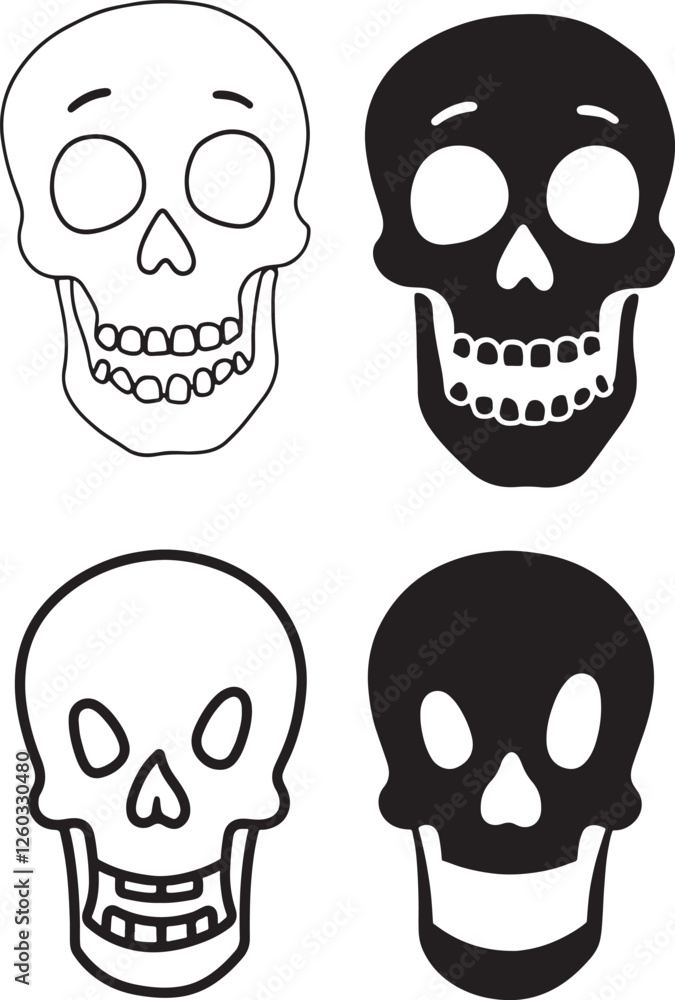 Skull Icons vector illustration Skull Icons vector illustration