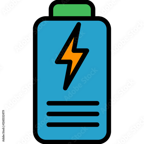 Battery lineal color icon