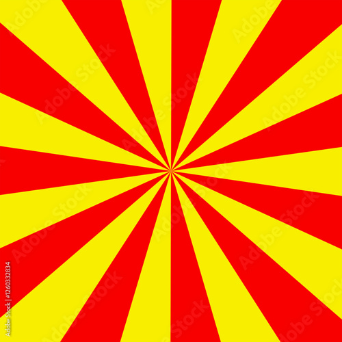 Square red and yellow sunburst background