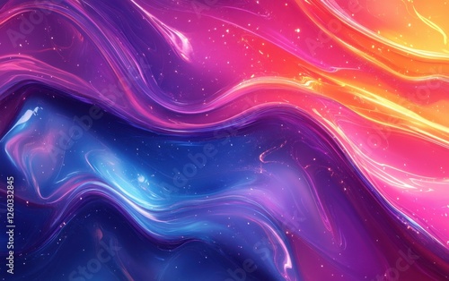Abstract fluid color reflections background with fluid color reflections and dynamic light patterns. Emphasizing modern vibrancy and artistic depth, ideal for striking visuals and innovative designs.