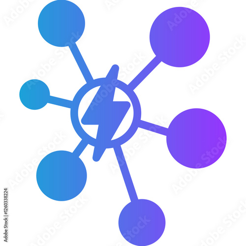 Smart Grids glyph gradient icon