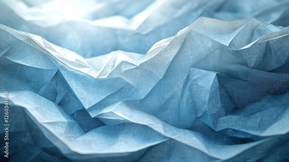 Fototapeta premium Close up of blue and white patterned paper with intricate designs and textures for creative projects