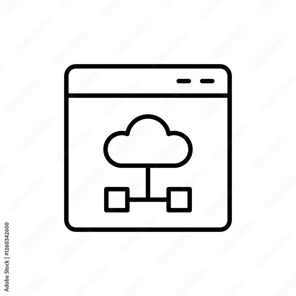 Cloud storage outline icons, minimalist vector illustration ,simple transparent graphic element .Isolated on white background Cloud storage outline icons, minimalist vector illustration ,simple transparent graphic element .Isolated on white background