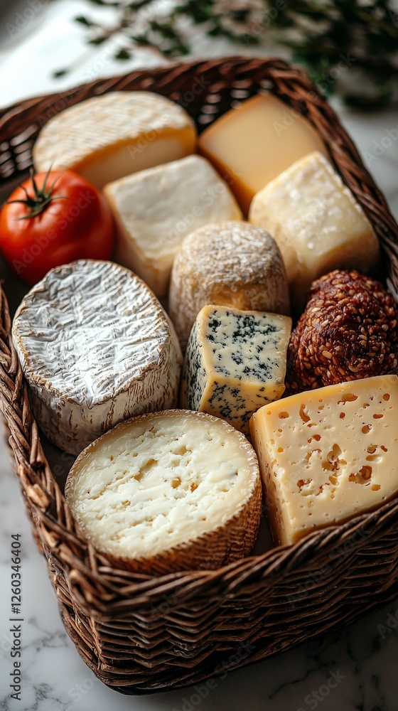An elegant cheese platter featuring a variety of artisanal cheeses, visually stunning and perfect for gourmet gatherings or intimate events with friends or family. An elegant cheese platter featuring a variety of artisanal cheeses, visually stunning and perfect for gourmet gatherings or intimate events with friends or family.