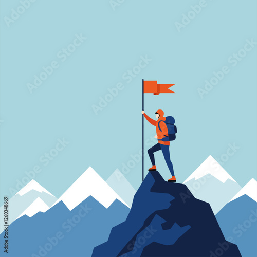 Climbing to Peak Success Reaching the Top with Flag Achievement
