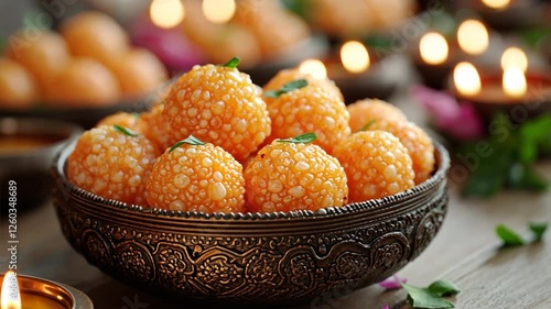 Delicious fruit salad with fresh fruit in a bowl and glass served as a healthy, sweet dessert or snack