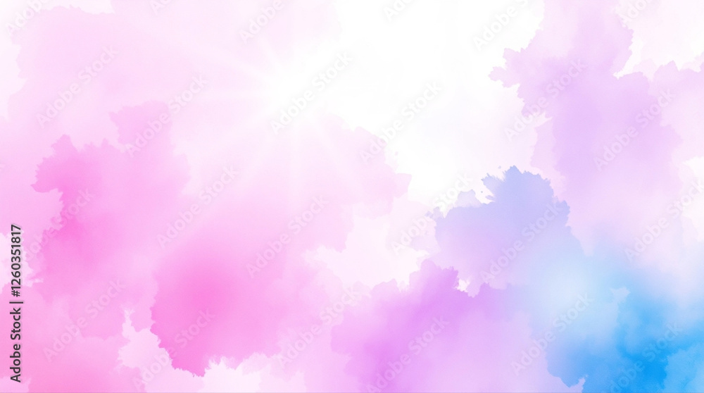 A vibrant and energetic watercolor abstract background in bright pastel pink, lavender, and light blue, featuring bright lens flare. Light streaks and lively colors create a dynamic feel A vibrant and energetic watercolor abstract background in bright pastel pink, lavender, and light blue, featuring bright lens flare. Light streaks and lively colors create a dynamic feel