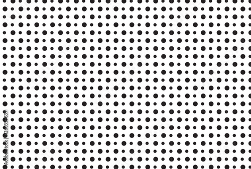 黒色のドットパターン素材のイラスト_03