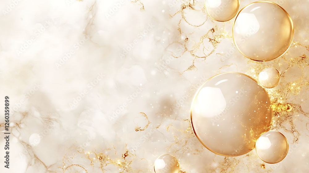abstract background with golden bubbles abstract background with golden bubbles
