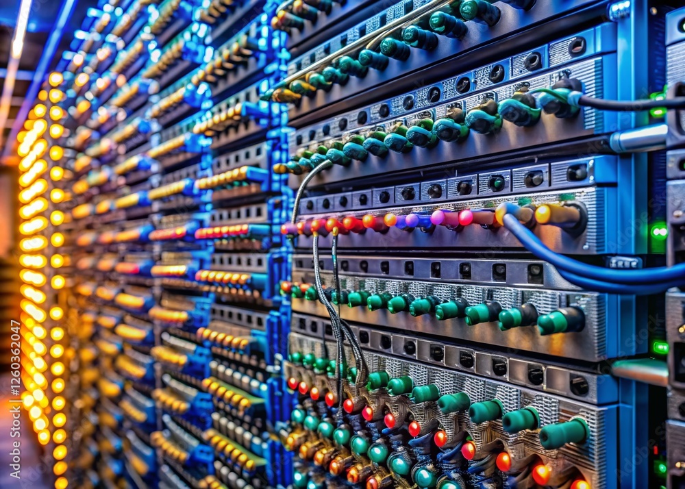 High-Resolution Stock Photo: Complex Video Wall Rear Connections - Cables, Transmitters & Connectors High-Resolution Stock Photo: Complex Video Wall Rear Connections - Cables, Transmitters & Connectors