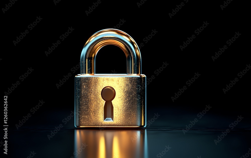 Fototapeta premium Business cybersecurity, ensuring online safety and privacy, glowing encryption locks, secure data management in the digital world