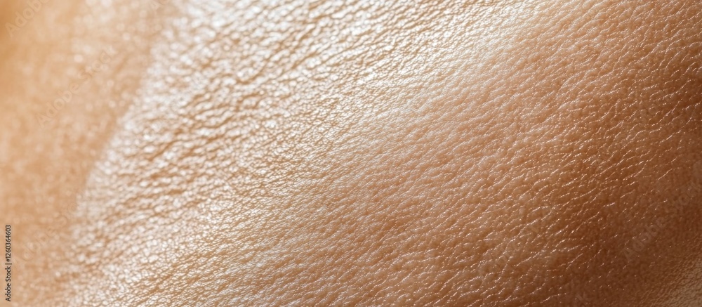Fototapeta premium Close-up of human skin texture showcasing fine details and natural imperfections for beauty and dermatology applications.