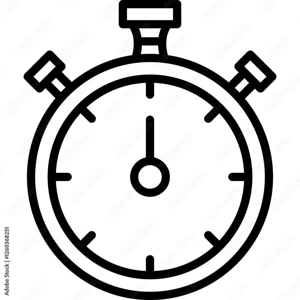 Stopwatch Icon Vector Element