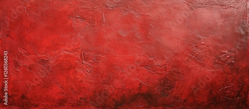 Textured red plastered wall surface for interior design and home decor background. Vibrant color perfect for modern artistic applications.