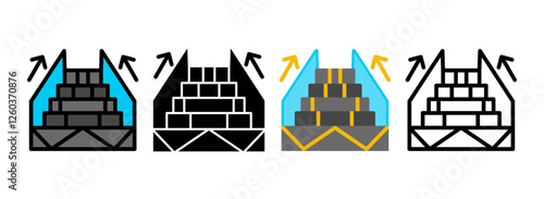 Set of Escalator Icon