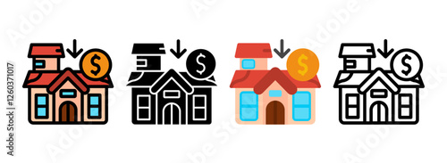 Set of Down Payment Icon