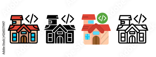 Set of Real Estate Developer Icon