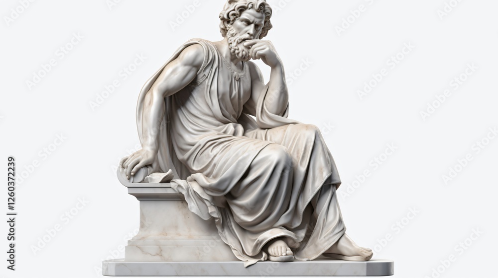 Ancient Philosopher Statue Marble Isolated Transparent Ancient Philosopher Statue Marble Isolated Transparent