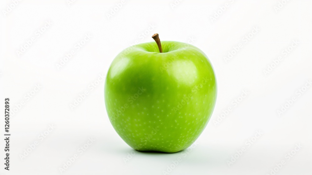Ripe Green Apple Isolated on White Background Ripe Green Apple Isolated on White Background