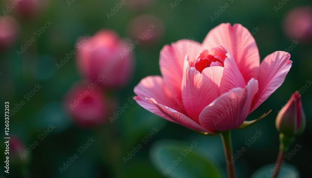 Delicate petals unfolding from a tightly sealed bud shell, bloom, buds Delicate petals unfolding from a tightly sealed bud shell, bloom, buds
