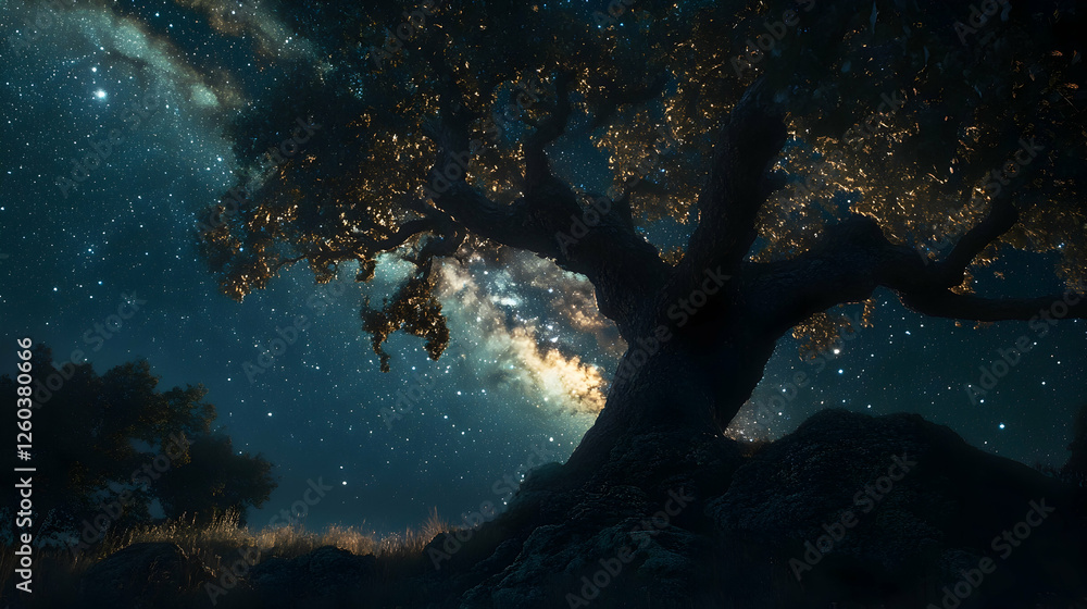 Obraz premium night sky and moon