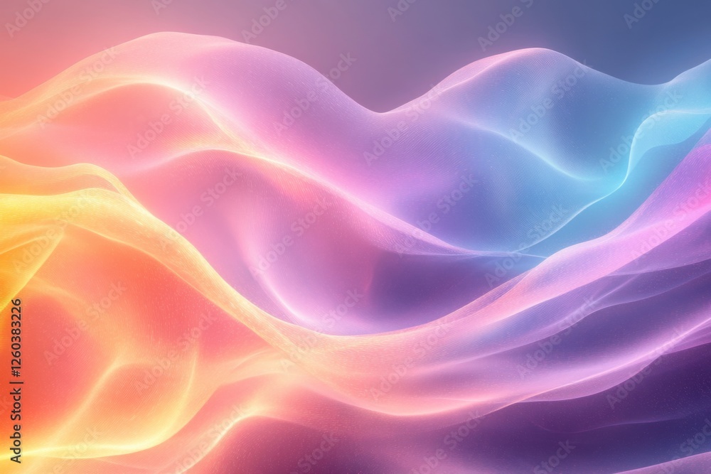 Obraz premium Abstract luminous color waves background with luminous color waves and vibrant color effects. Emphasizing dynamic movement and contemporary style, ideal for artistic designs and high-impact visuals.