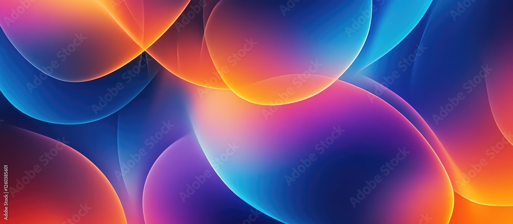 Vibrant abstract background with glowing colorful shapes in blue, purple, and orange ideal for modern design or artistic projects. Vibrant abstract background with glowing colorful shapes in blue, purple, and orange ideal for modern design or artistic projects.