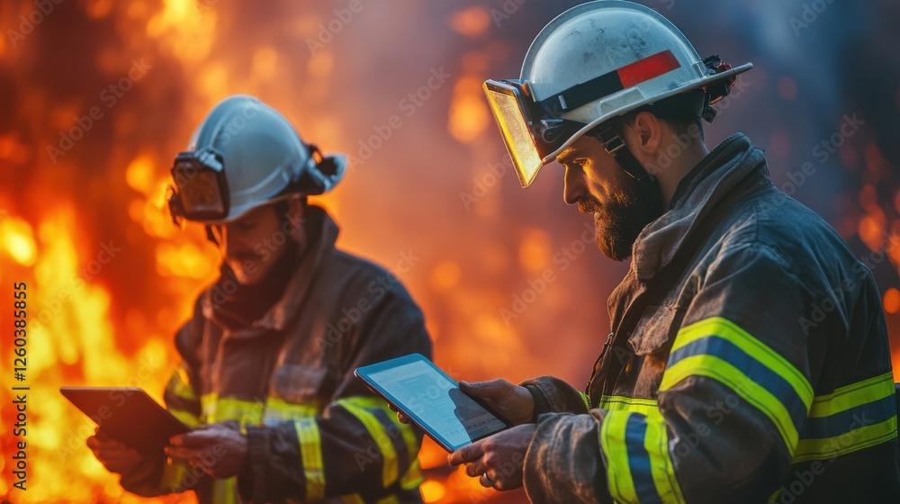 Fototapeta premium Unsung Heroes: The Everyday Sacrifices of Firefighters in Keeping the World Safe