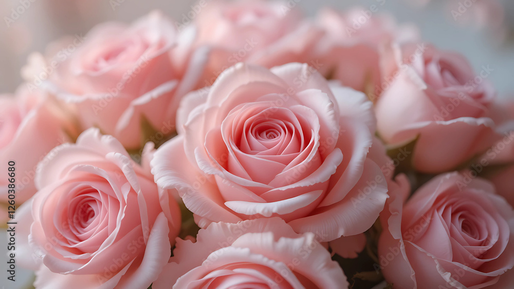 Sweet Petals: Soft Color Roses with a Blurred Background Sweet Petals: Soft Color Roses with a Blurred Background