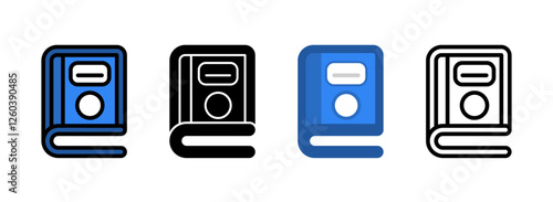 set of Hardcover Book Icon