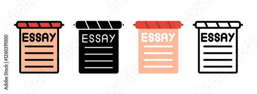 set of Essay Icon