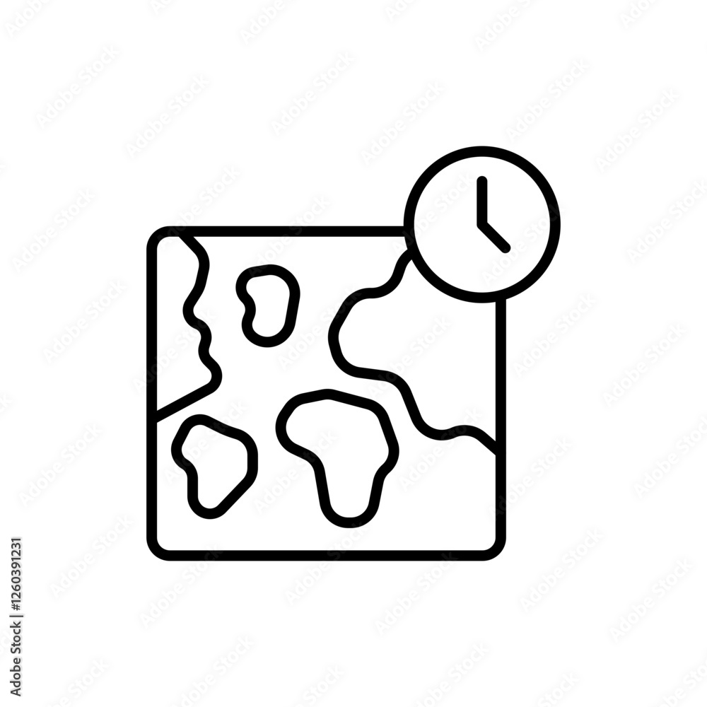World time zone outline icons, minimalist vector illustration ,simple transparent graphic element .Isolated on white background World time zone outline icons, minimalist vector illustration ,simple transparent graphic element .Isolated on white background