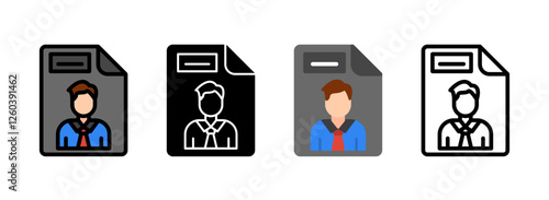 set of Biography Icon