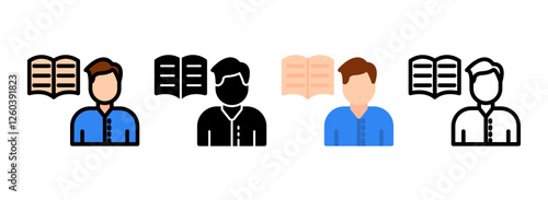 set of Literary Agent Icon