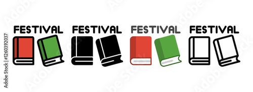 set of Literary Festival Icon