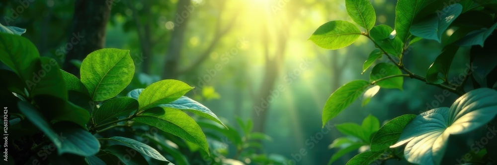 Sunlight casting shadows on rainforest leaves, shadows, leafy branches Sunlight casting shadows on rainforest leaves, shadows, leafy branches