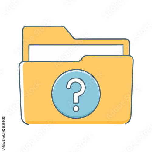 question mark in folder icon, question mark in folder vector illustration-question mark in folder perfect for question mark in folder logos and icons
