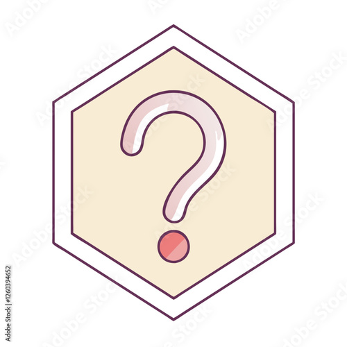 question mark in hexagon icon, question mark in hexagon vector illustration-question mark in hexagon perfect for question mark in hexagon logos and icons