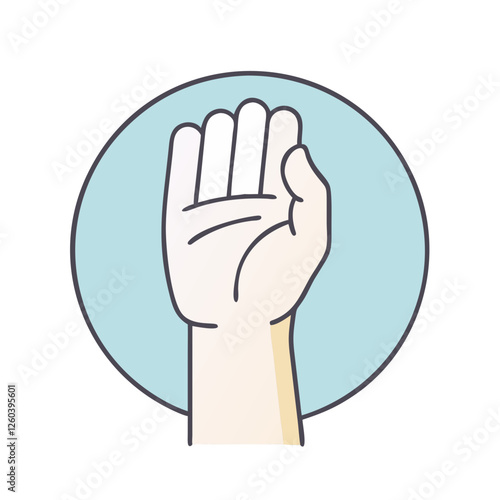 raised hand icon, raised hand vector illustration-raised hand perfect for raised hand logos and icons