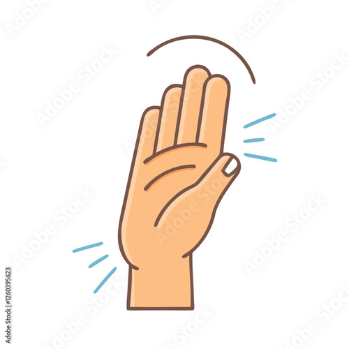 raised hand icon, raised hand vector illustration-raised hand perfect for raised hand logos and icons