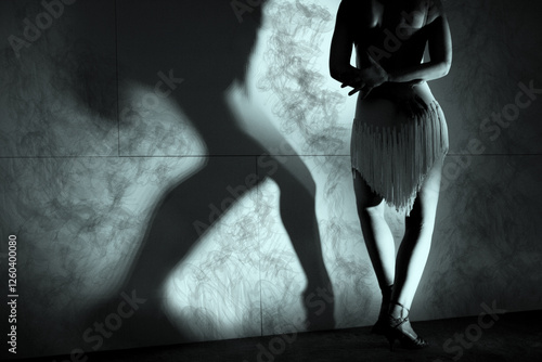 Tableau sur toile Legs of woman dancing salsa