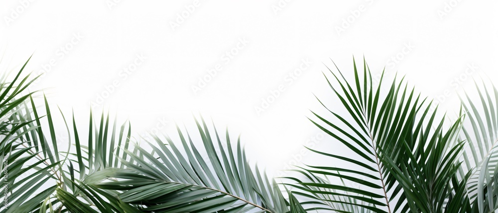 Isolated Palm Leaves on White Background Isolated Palm Leaves on White Background