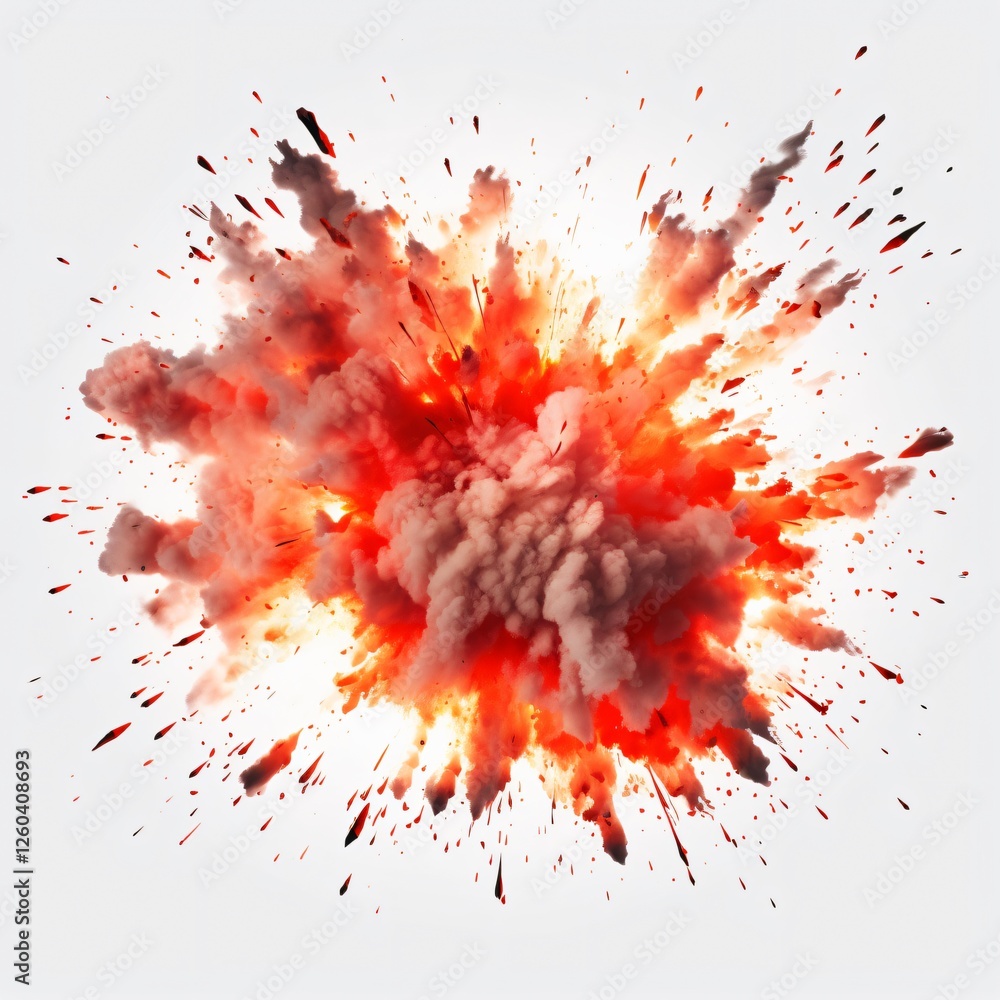 Dynamic Explosive Border on Transparent Background Dynamic Explosive Border on Transparent Background
