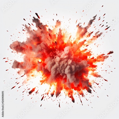 Dynamic Explosive Border on Transparent Background