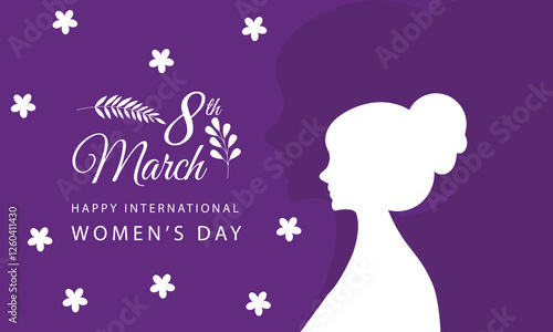 Women empowerment movement pattern. International Women’s day graphic in vector typography poster with handwritten calligraphy text, Vector illustration.