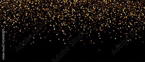 Golden Falling Confetti Texture Overlay Isolated Image