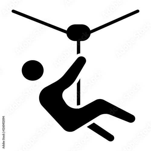 Zip Lining Icon