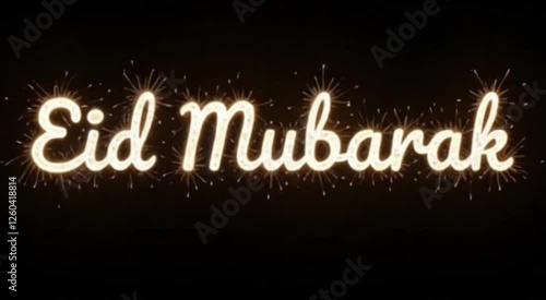 4K Eid mubarak Footage and use as a card for the celebration of Eid Alfitr and Adha