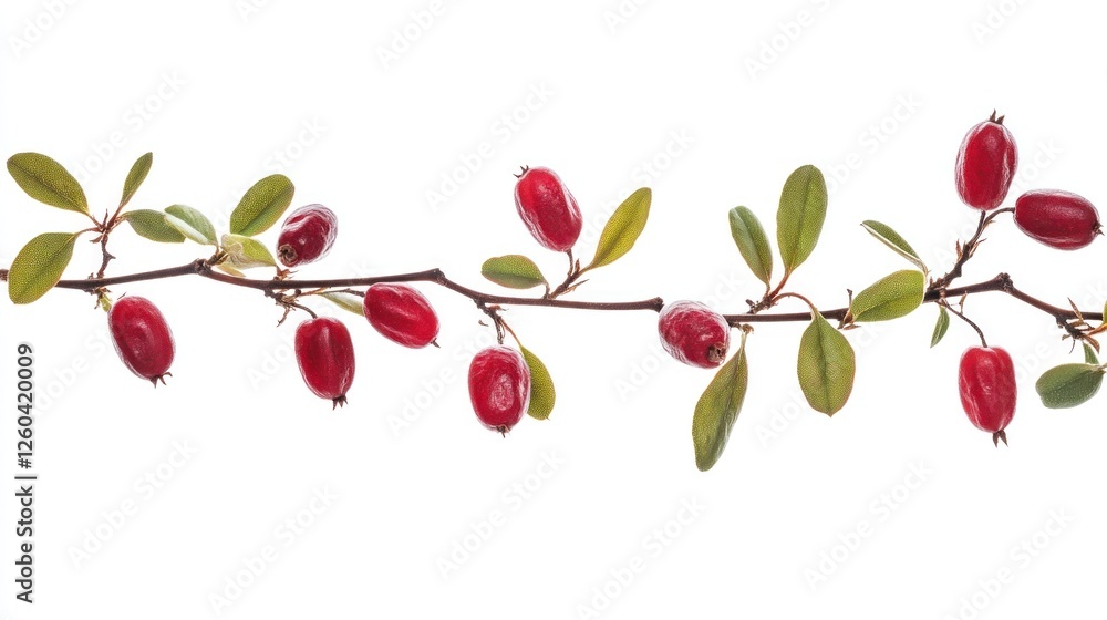 custom made wallpaper toronto digitalRed berries branch autumn nature isolated white background design